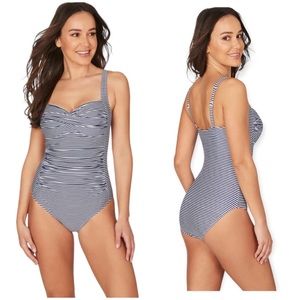 Nip Tuck Swim Sorrento Striped Joanne One Piece Swimsuit